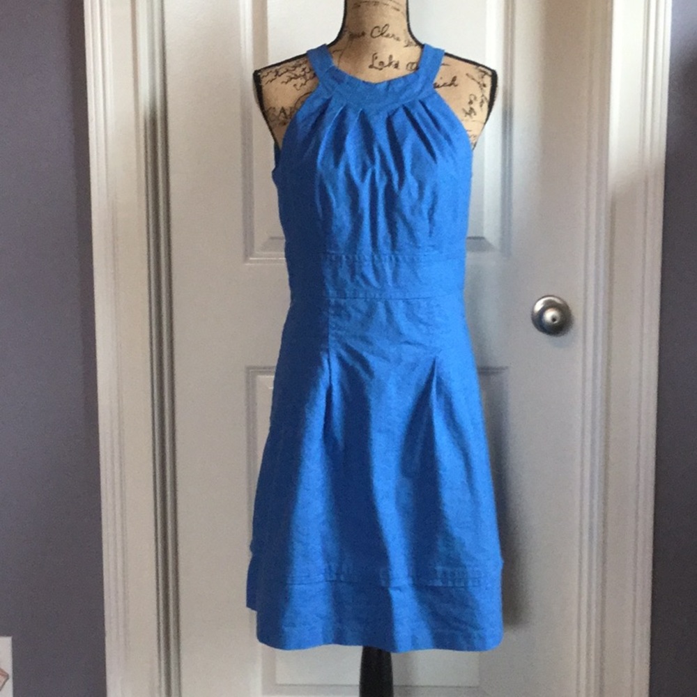 Ann Taylor LOFT blue midi dress~Size 4